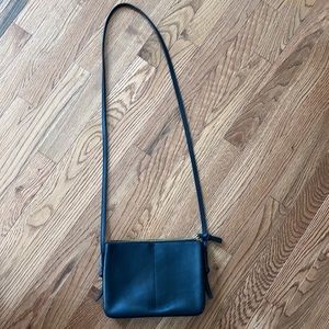Black leather Madewell purse